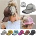 Adjustable Summer  Glitter Ponytail Baseball Cap Messy Bun Snapback Hat US  eb-79843365